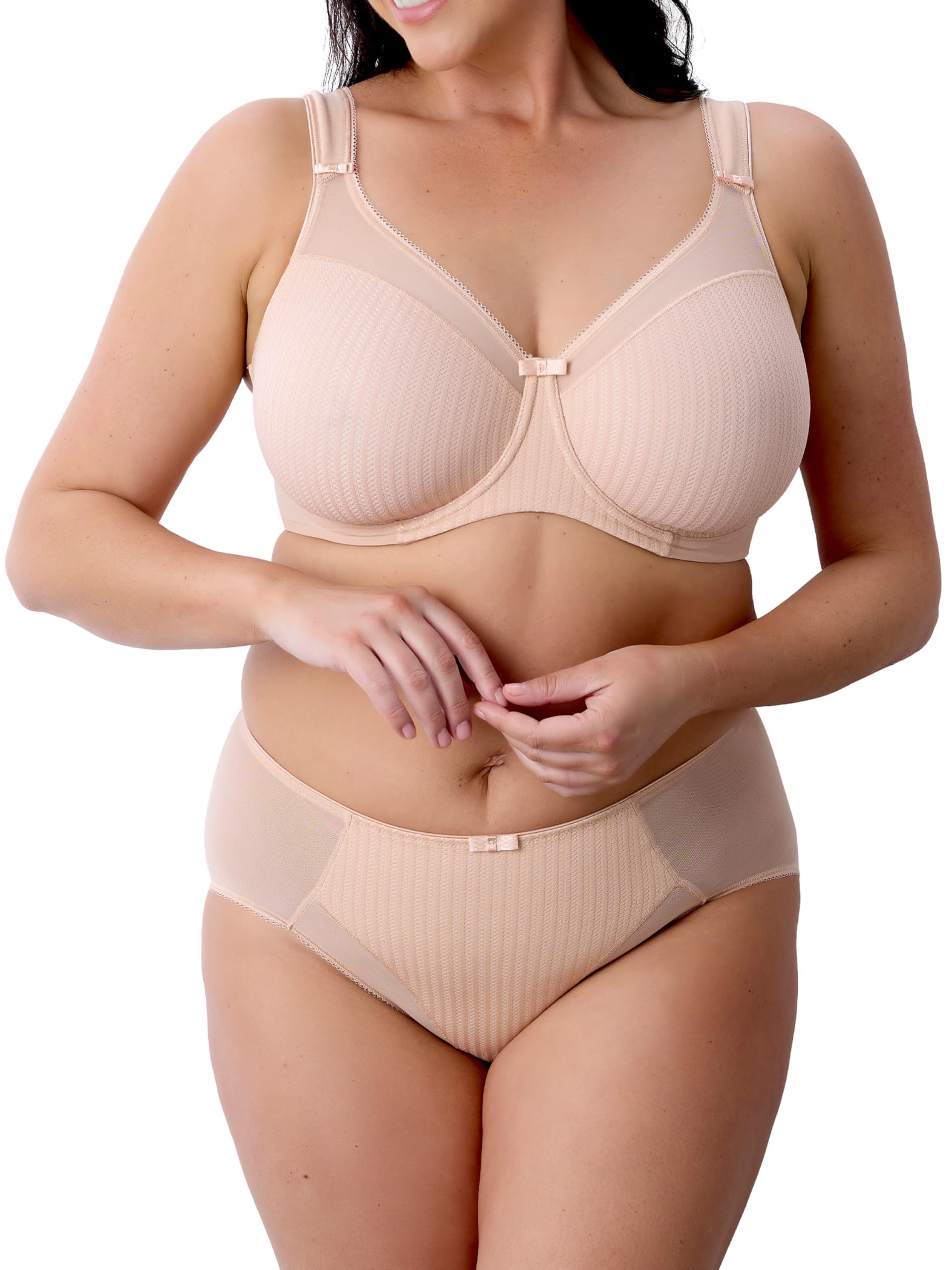 Berlei Womens Beauty Stripe Smoothing Minimizer Bra, Blush, 38FF UK