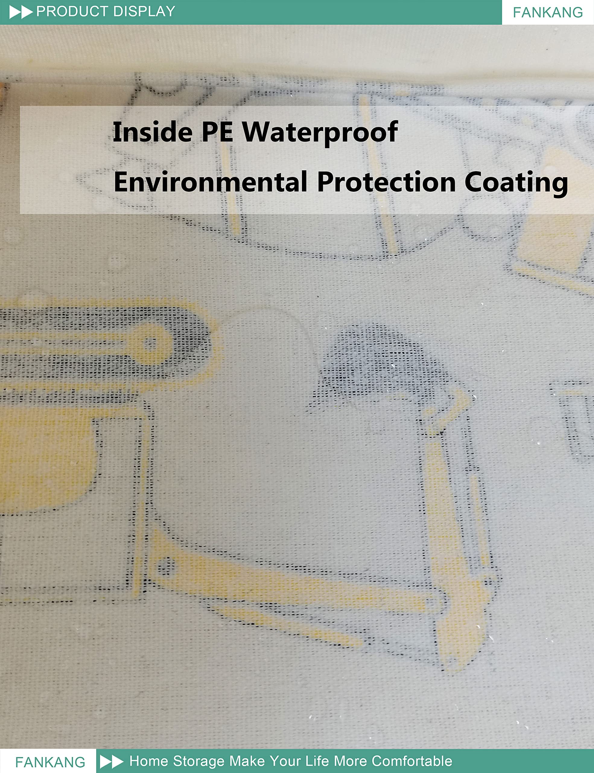 Contenedores de almacenamiento, cesta de lona plegable con revestimiento de polietileno impermeable, cestas de almacenamiento grandes para niños y niñas, oficina, dormitorio, ropa, juguetes 8