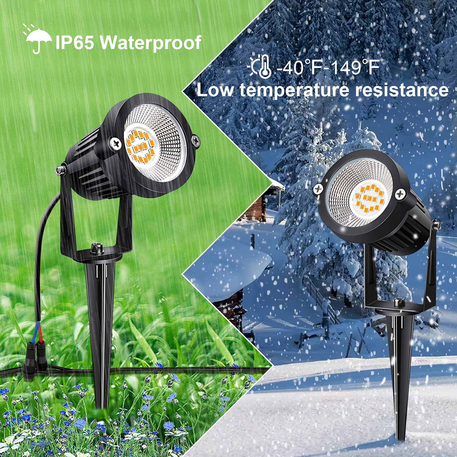 Mutois Low Voltage Landscape Lights, Outdoor 7W Landscape Lighting