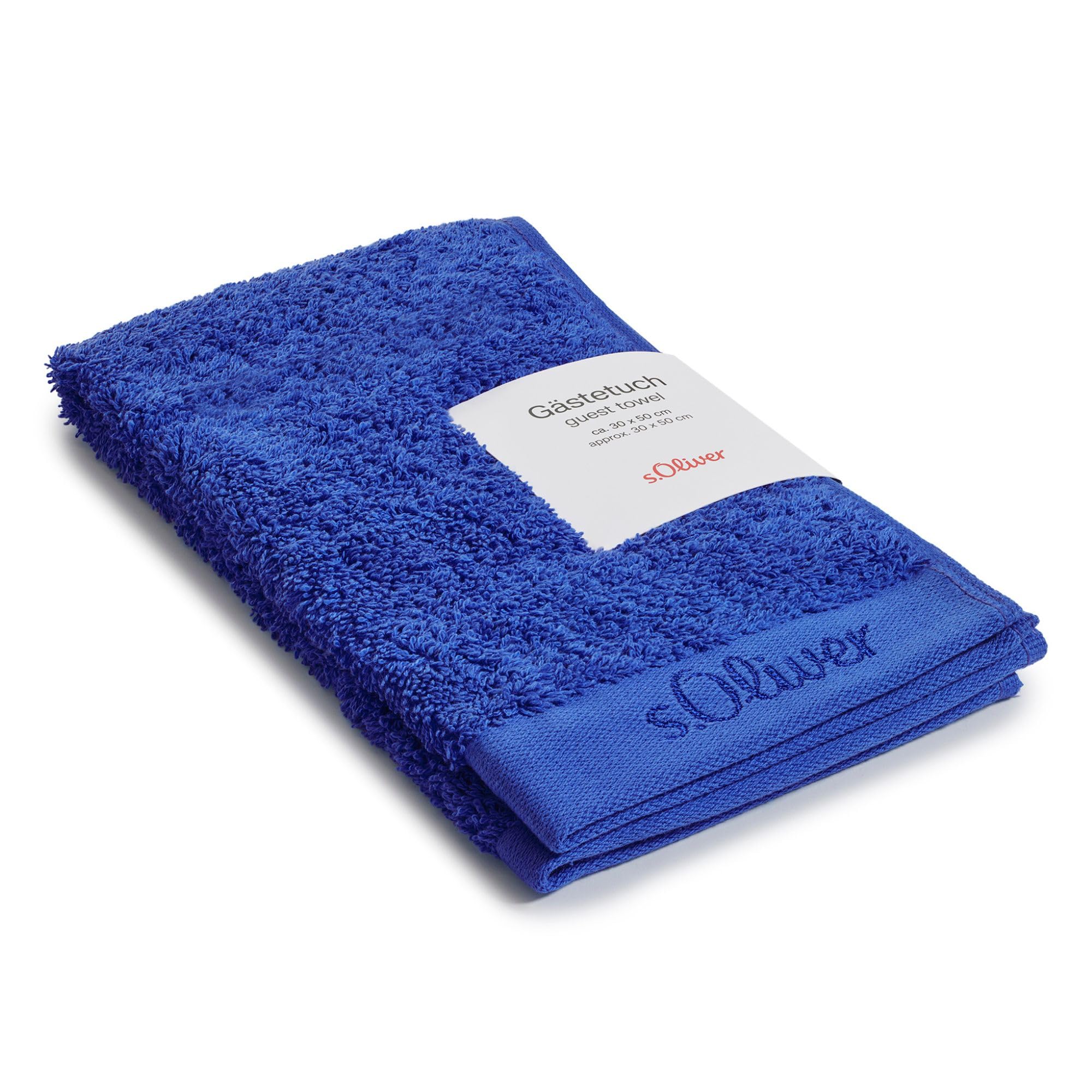 s.Oliver Guest Towel 30 x 50 cm 100% Cotton 600 g/m² Soft and Absorbent Guest Towel Blue