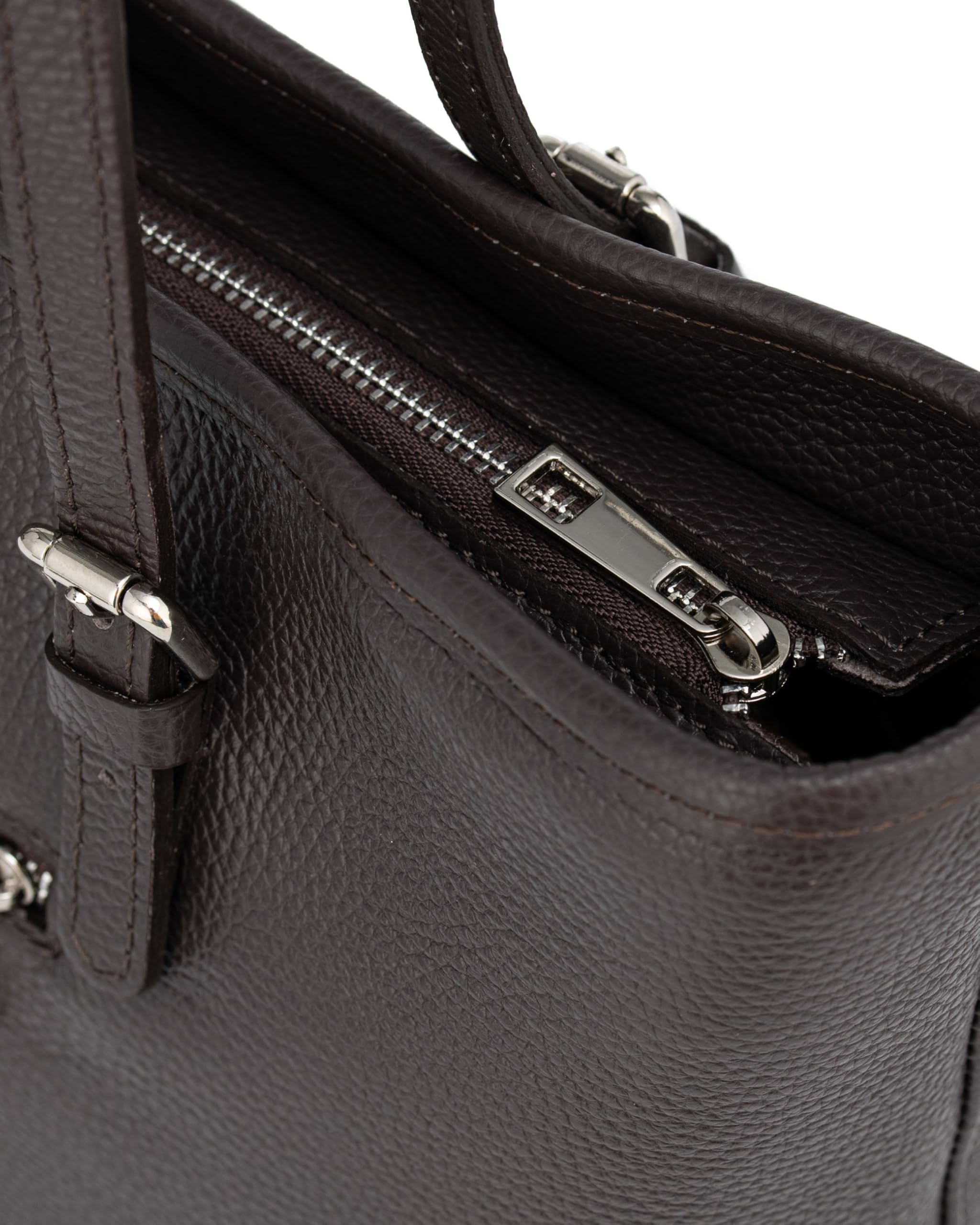 Caspar Große Leder Tote Bag Damen Shopper XL Schultertasche mit verstellbaren Schulterriemen - PREMIUM LINE - Modell No.867 - Made in Italy