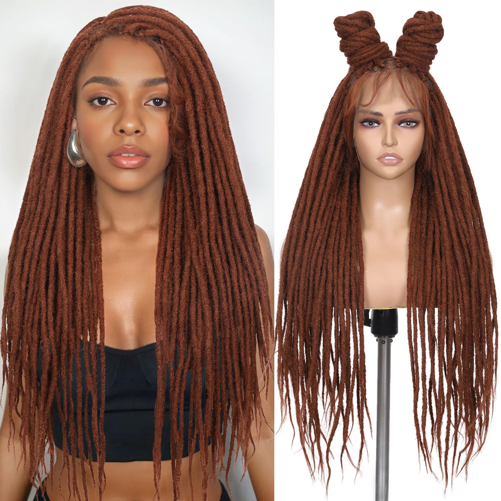 Beautiful hand made dreadlock Wig. Roughly 22 inches Amazon.com : 100% HANDMADE The Dreads Wig for Black Women  main image 2