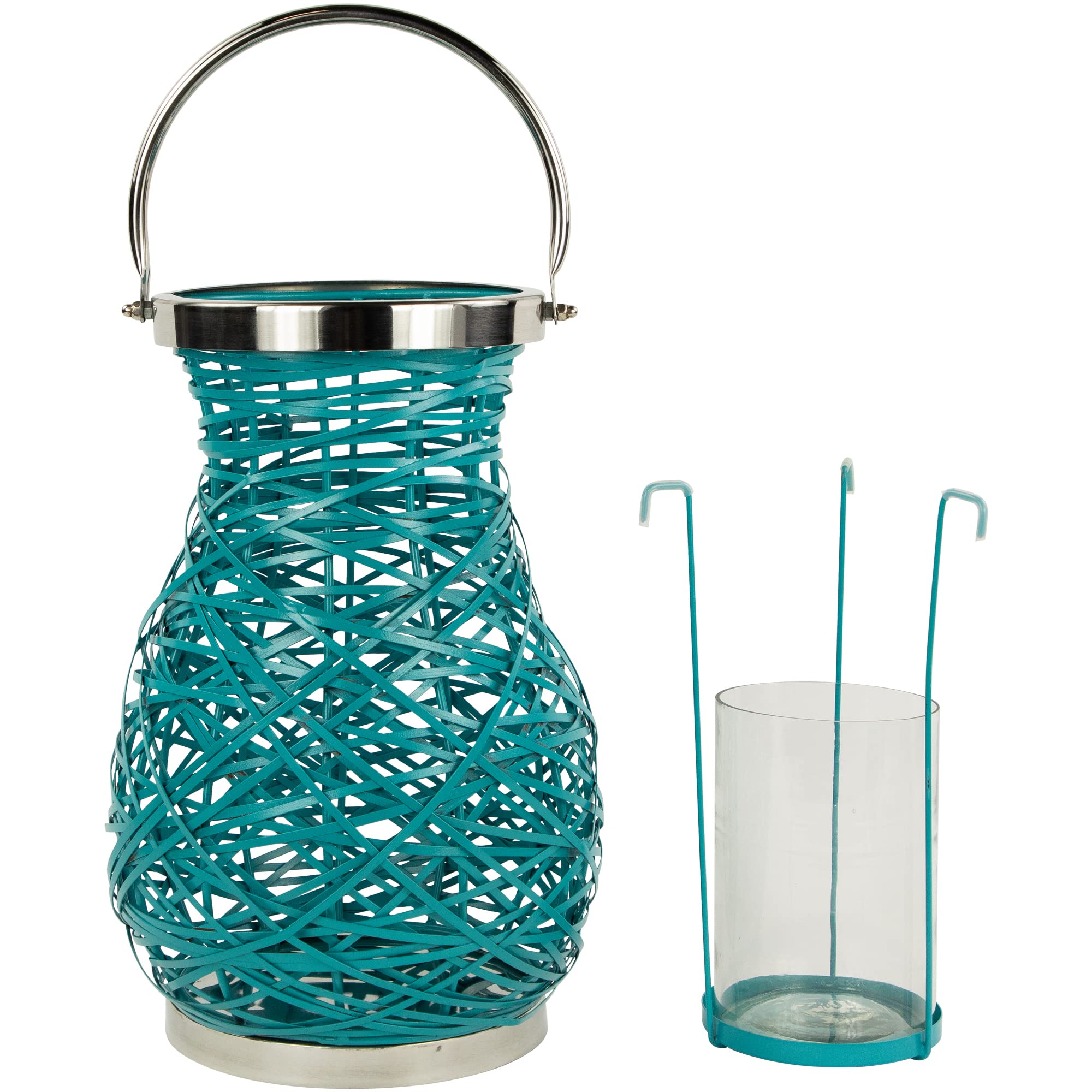 Amazon.com: Northlight Modern Turquoise Blue Decorative Woven Iron
