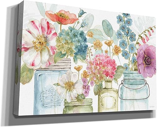 Miniatura 2 de Epic Graffiti Lisa Audit - Lienzo decorativo para pared, diseño de flores con texto en inglés "Rainbow Seeds Flowers X", 18 x 12 pulgadas