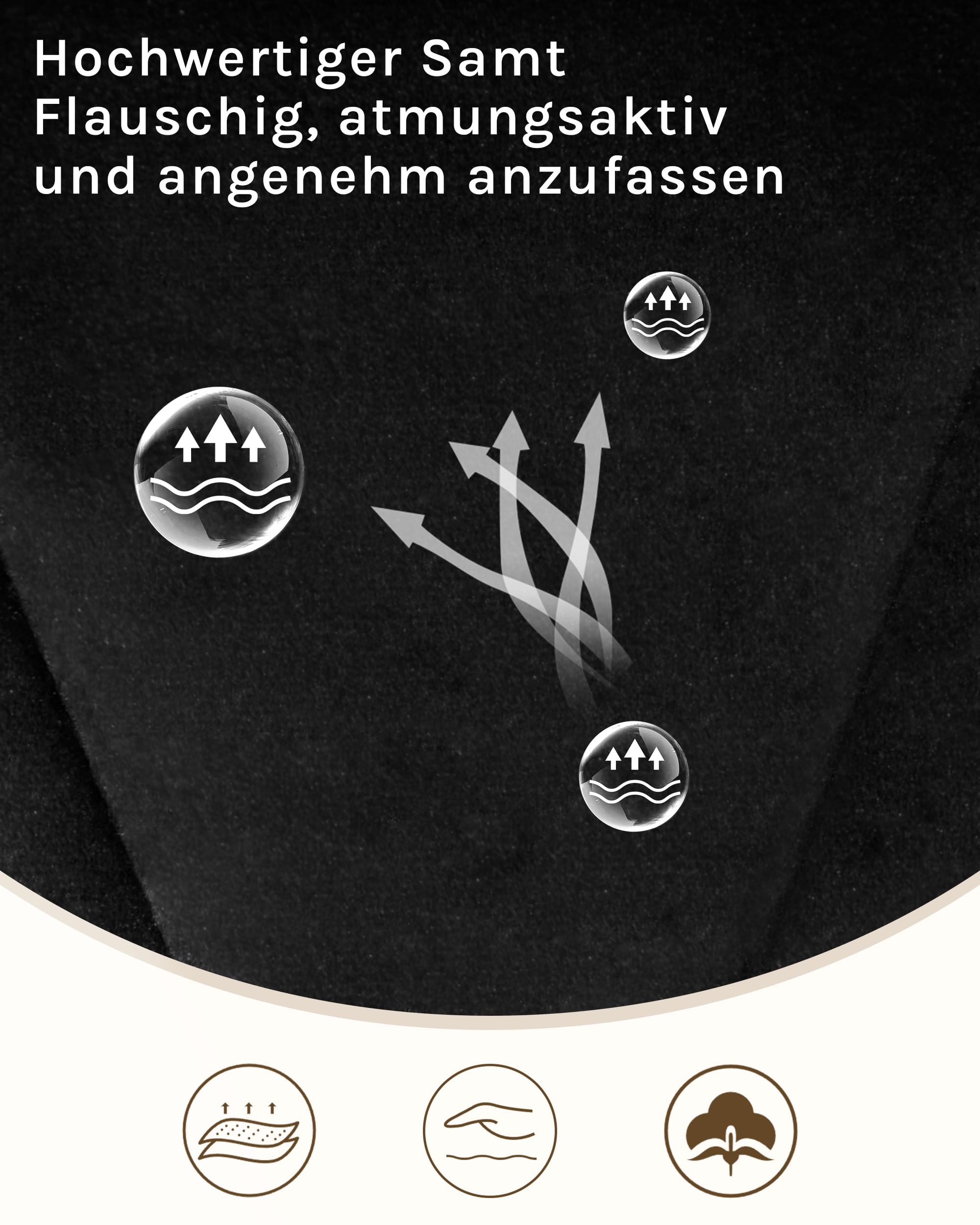 Lestarain Esszimmerstühle 4er Set mit Rückenlehne, für Esszimmer Küche Wohnzimmer, Küchenstühle gepolstert mit Samtbezug, aus Metall, ergonomisches Design, Schwarz