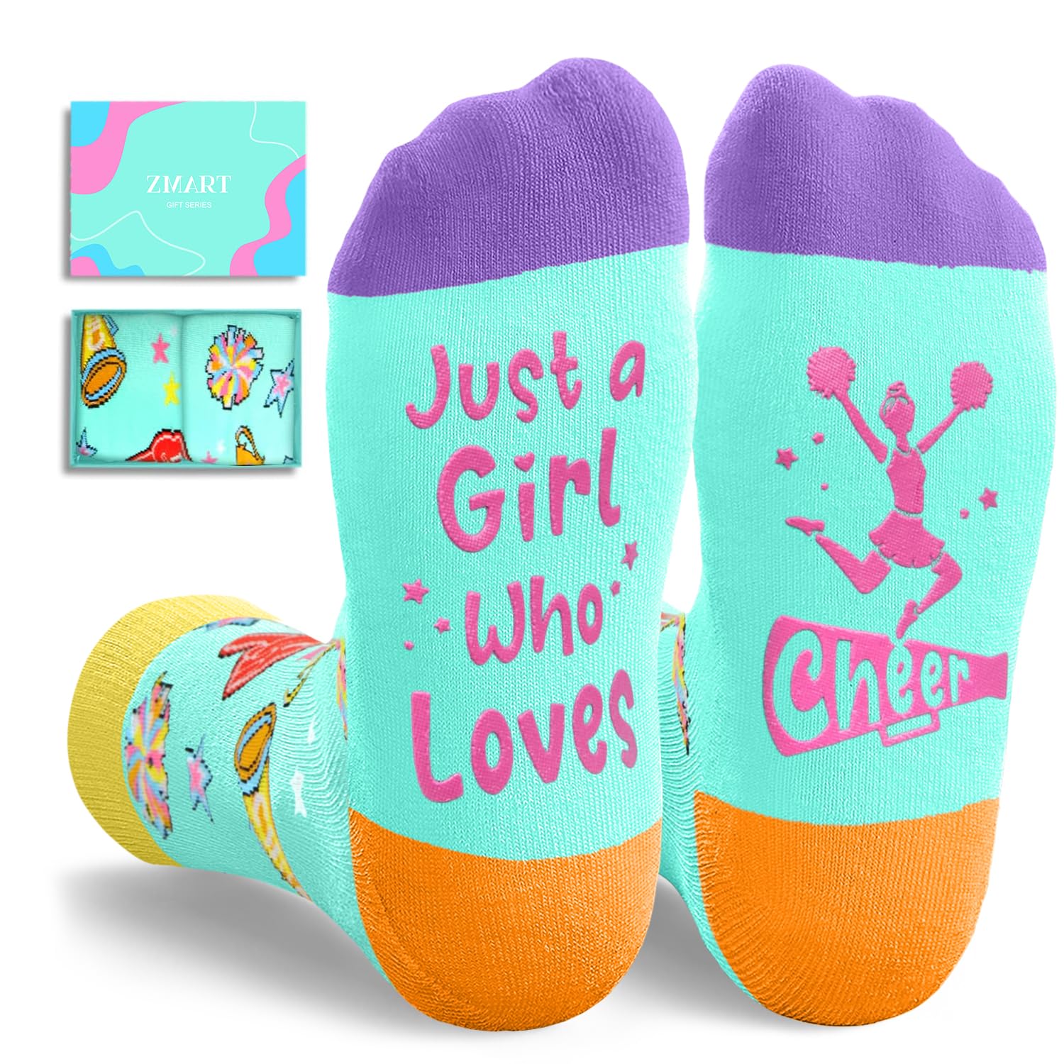 Zmart Gifts for Cheerleader Social Worker - Bus Driver Realtor Sewing Socks