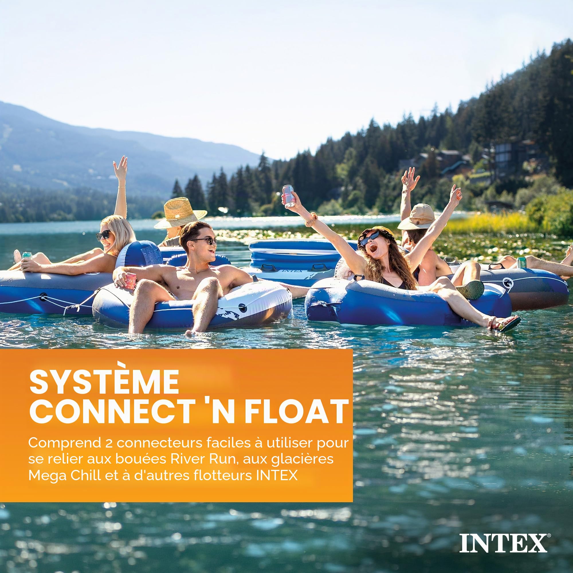 Intex River Run I Sport Lounge, Flotteur d'eau Gonflable