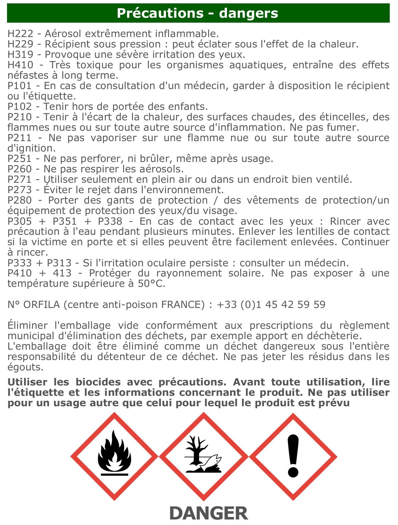 12 Aérosols Insecticide 250 ml au Pyrèthre Végétal - Compatible Diffuseur Automatique - Action Choc Contre Volants et Rampants