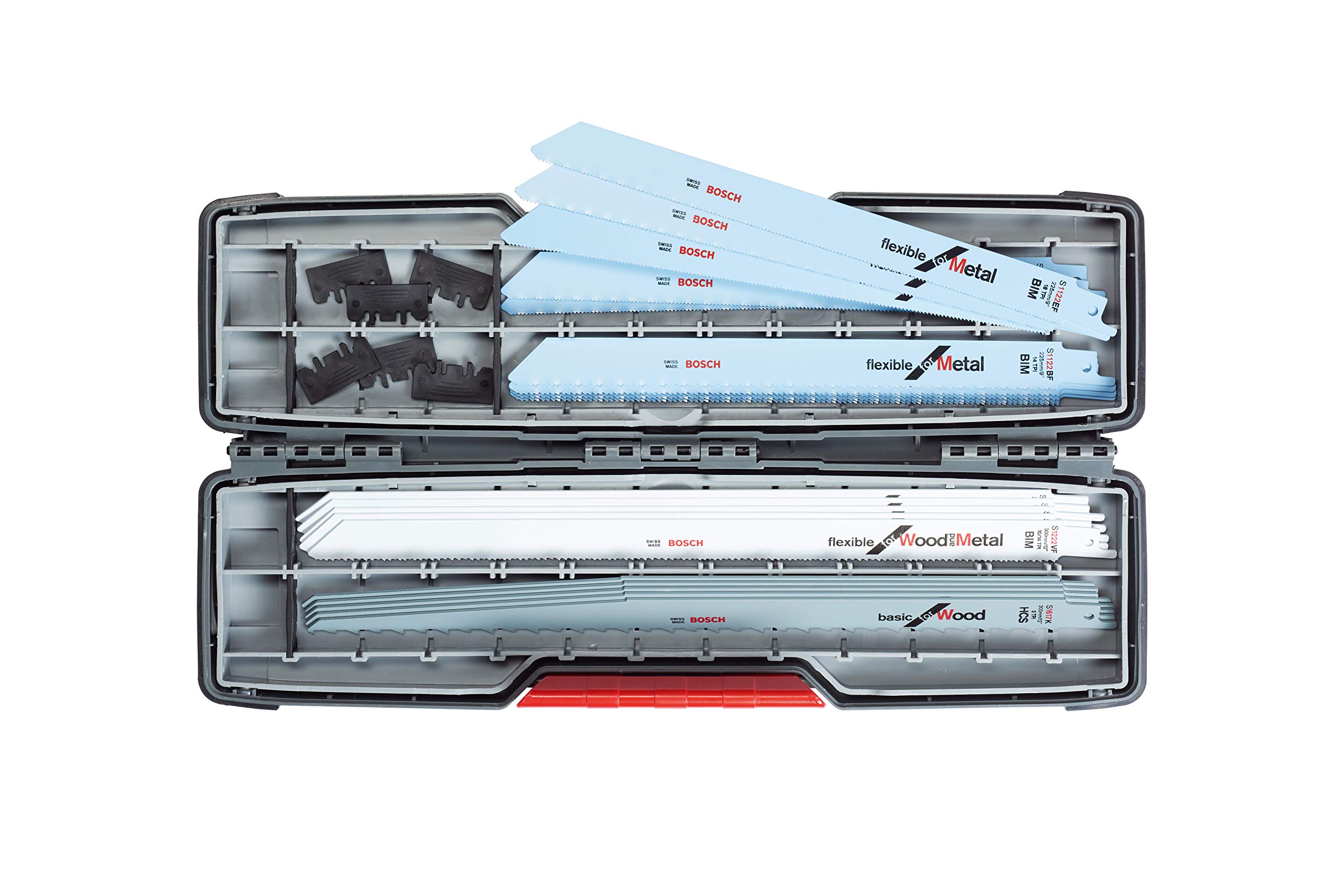Bosch Professional - Set di 20 lame per sega a sciabola, flessibili (per metallo e legno, accessori per seghe a sciabro)