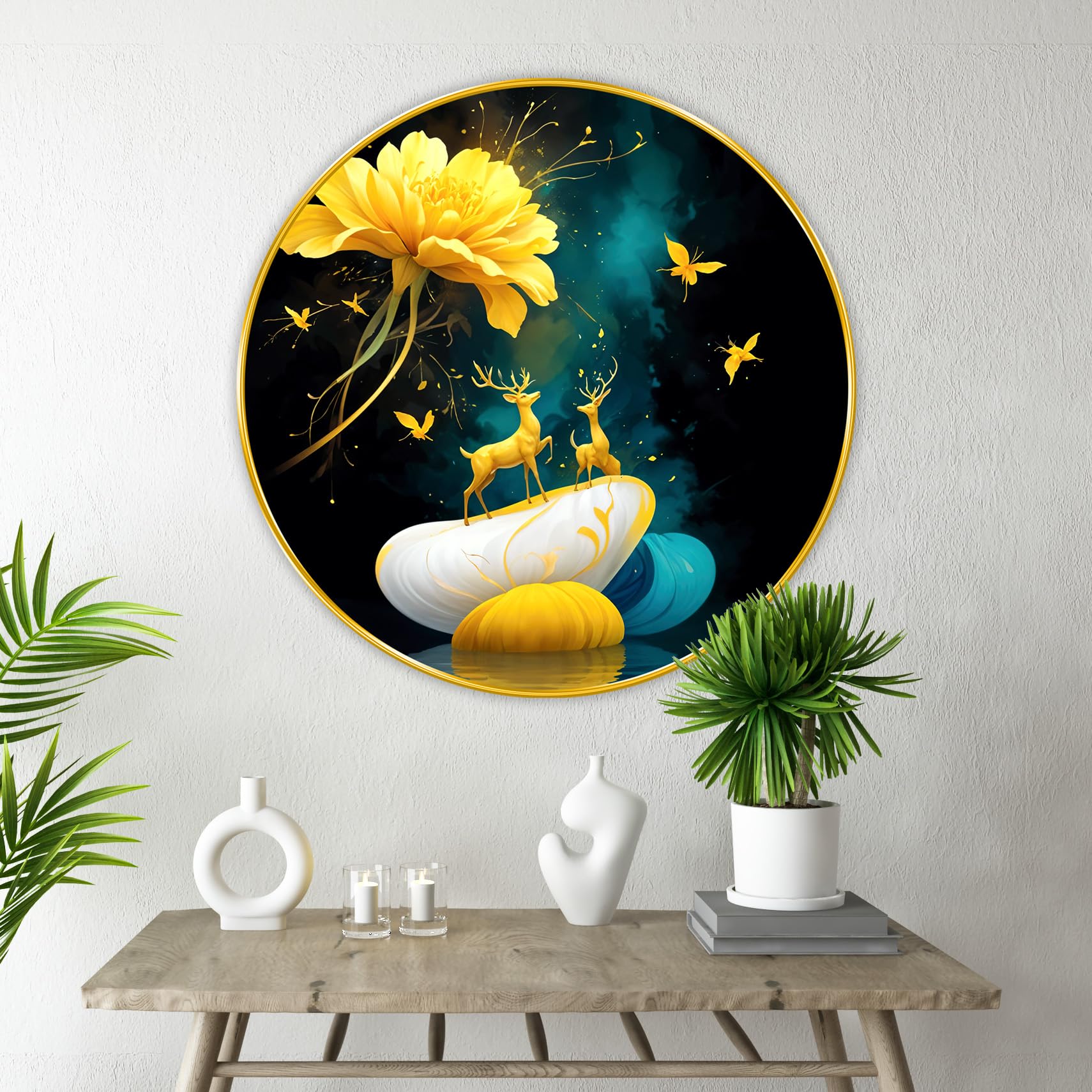 Livin'luxe Beautiful Deer Painting - Modern Art -2
