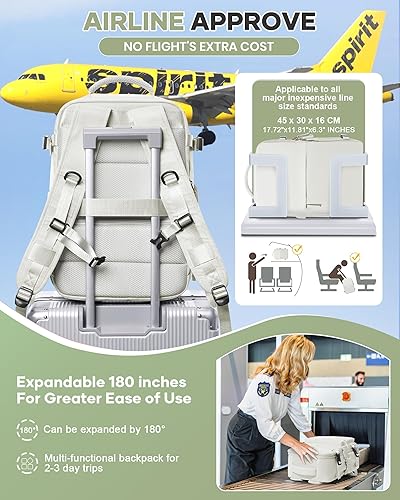 Miniatura 4 de Mochila de viaje al vacío con bomba para mujer, artículos personales, mochilas de transporte aprobadas para vuelos de 18 x 14 x 8 pulgadas.,