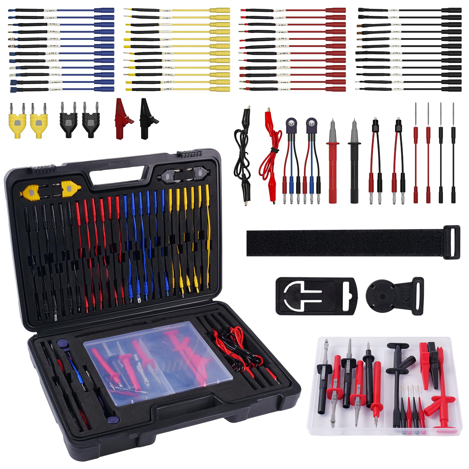 76 PCS Automotive Test Lead Kit, Multimeter Test Leads Set with Back Probes, Alligator Clips, Banana Plug Adapters & Silicone Wires, 1000V/32A Electrical Test Kit for Car Circuit Diagnostics — Amazon image 8