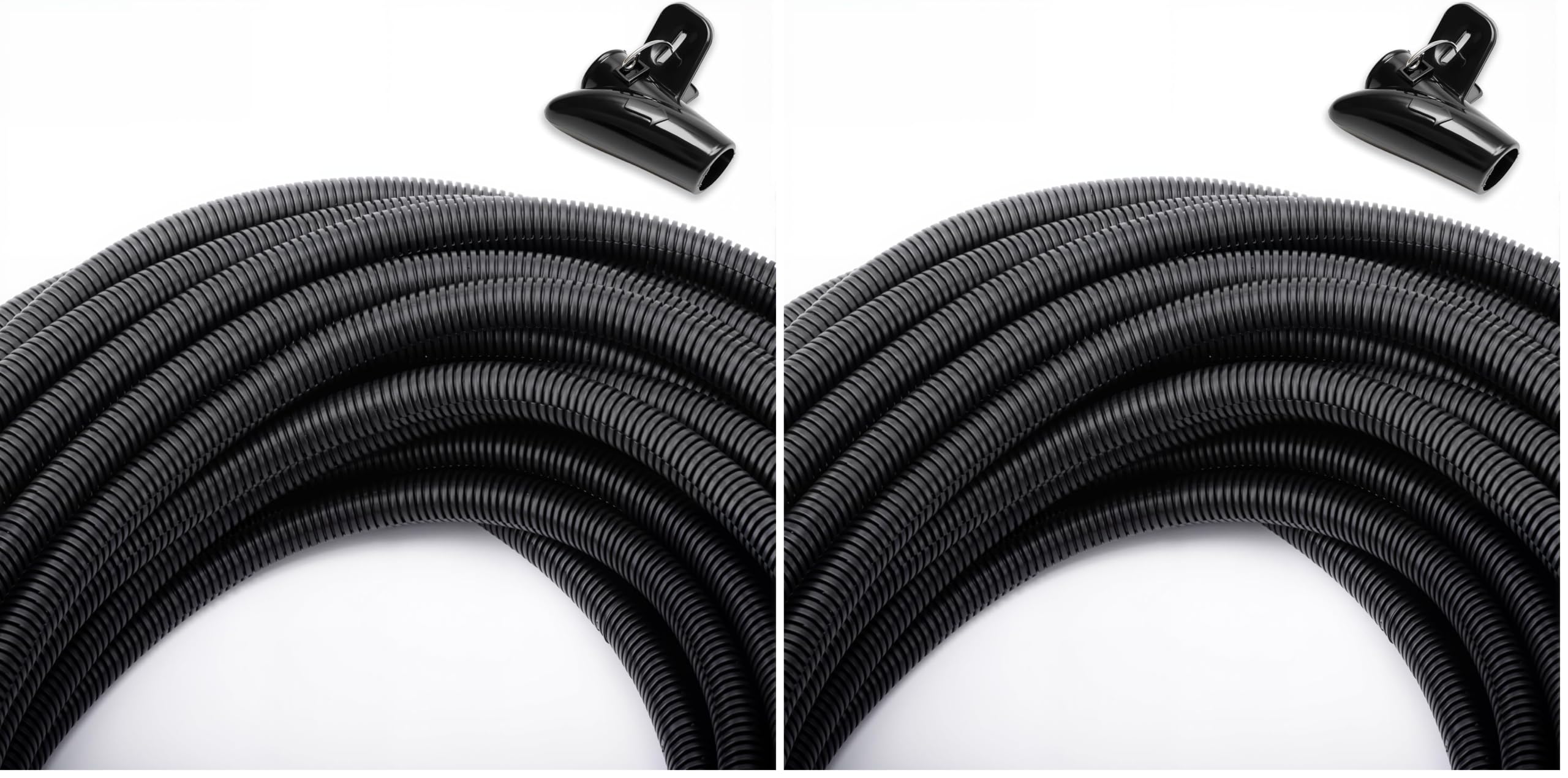 ZhiYo 50 FT 1/2" Wire Loom Split Tubing Auto Wire Conduit (Pack of 2)