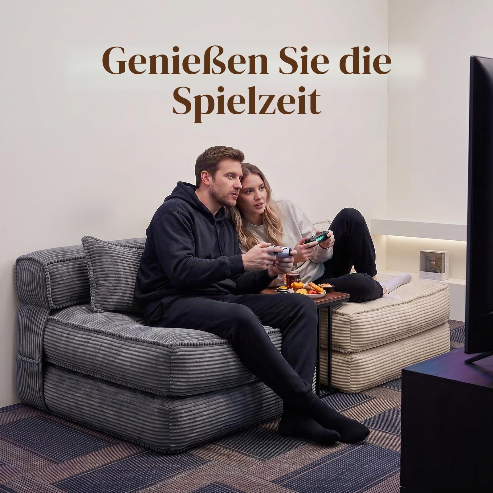 faltbares Schlafsofa, umwandelbarer Schlafsessel mit Kissen
