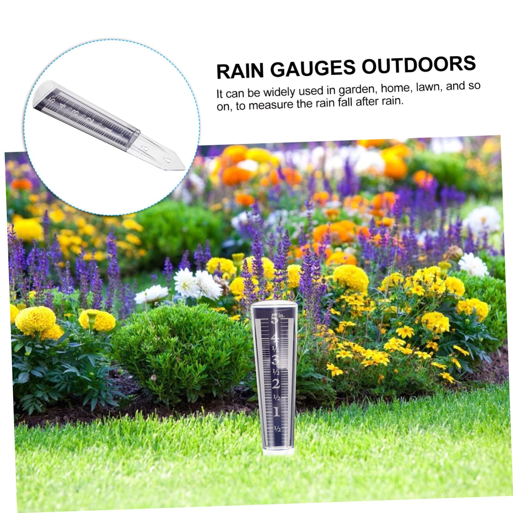UPKOCH 4 Stück Pfahl-regenmesser Groß Ersatzschlauch Regenmesser Im Freien Messung Garten Regenmesser Meter Messgerät Im Freien Wasserdicht Werkzeug Transparent Gartenbedarf P.s Blue