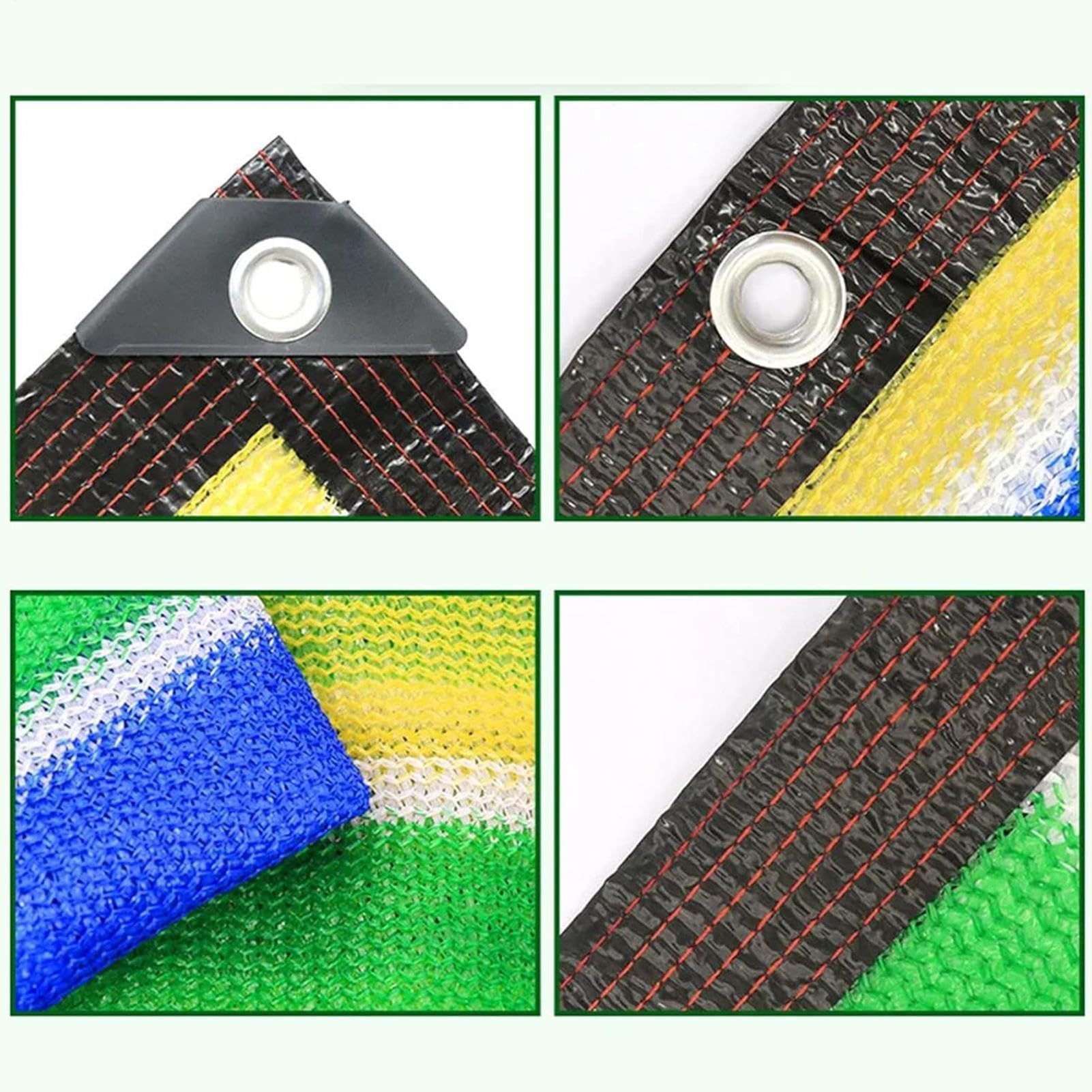 Voile d'ombrage | Voile d'ombrage anti-UV de forme rectangulaire - Protection solaire d'extérieur | Convient pour arrière-cour, jardin, pergola, serre et poulailler