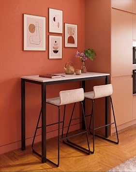 Beyaz Siyah Bar Masas  116x45x92cm   Mutfak Masas  & Kahve K esi  in Modern  ok Ama l  Masa
