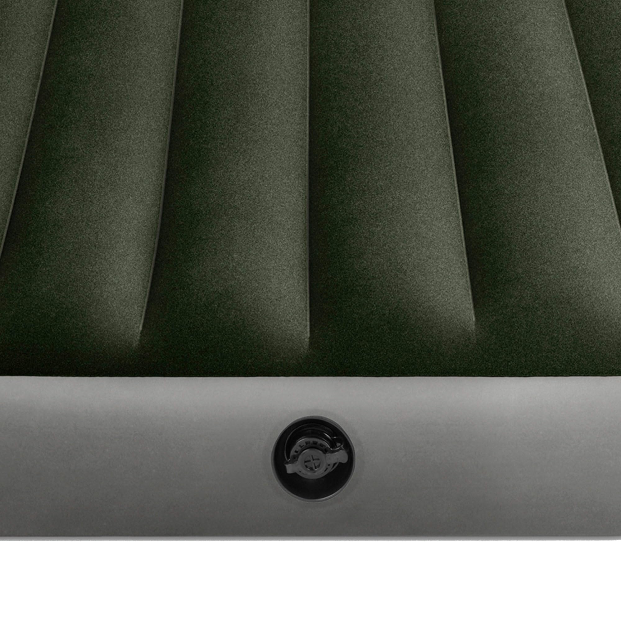 INTEX Dura-Beam Luftmatratze selbstaufblasend Luftbett 99x191x25cm, Aufblasbare Camping Matratze für 1 Personen inkl. Elektrischer Luftpumpe, max 136 KG – Gästebett selbstaufblandes Bett (64777)