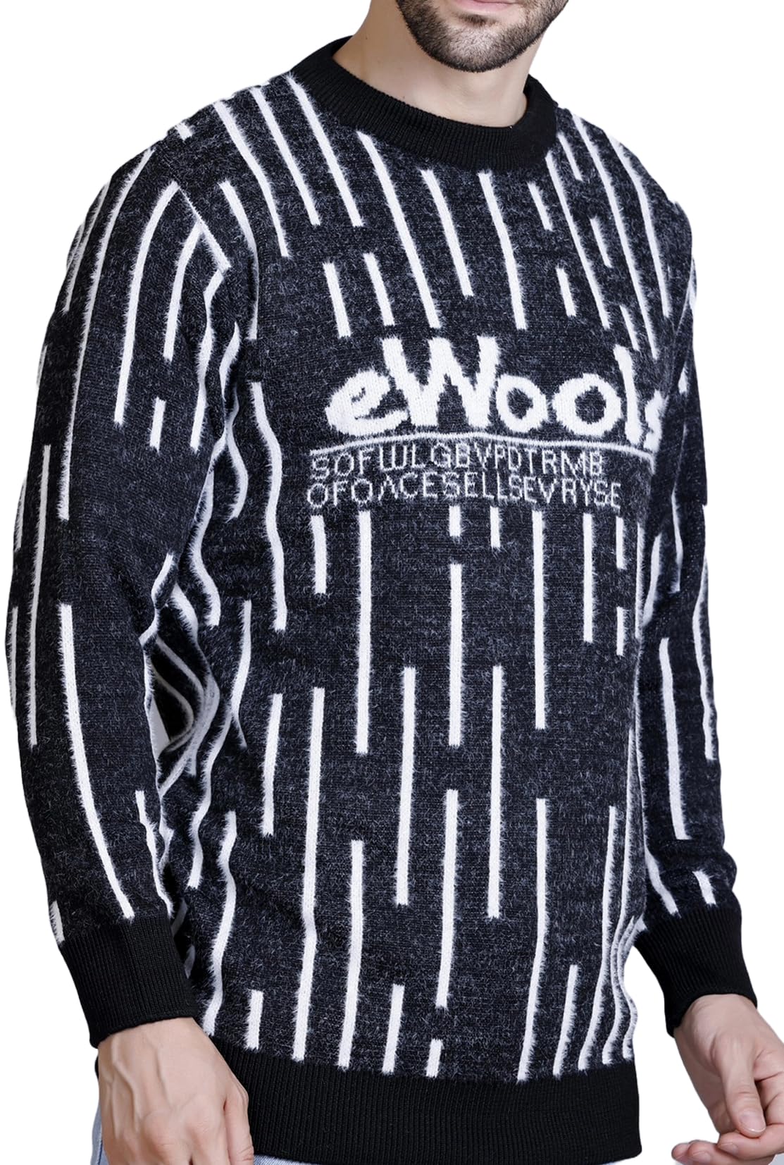 ekools Men's Round Neck Woolen Cardigans-picture-15