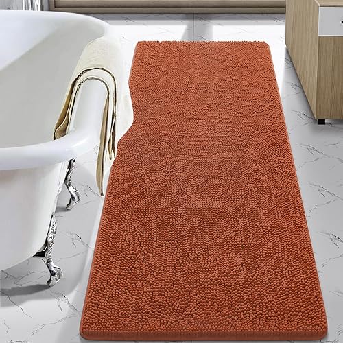 Miniatura 81 de LOCHAS - Tapete peludo, lavable, antideslizante y absorbente de 24 x 17 pulgadas, para baño, bañera o ducha, afelpado, de felpilla, suave, color