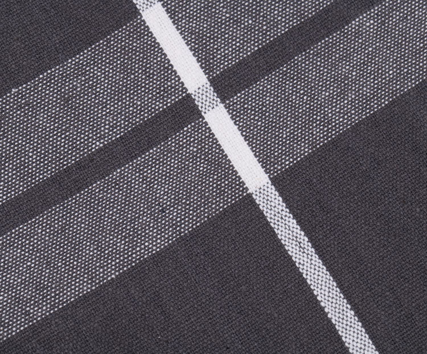 Gözze - Lot de Torchons, 4 pièces, 100% coton Tissu Jacqaurd, haute densité (200 g/m²), 50 x 70 cm - Anthracite