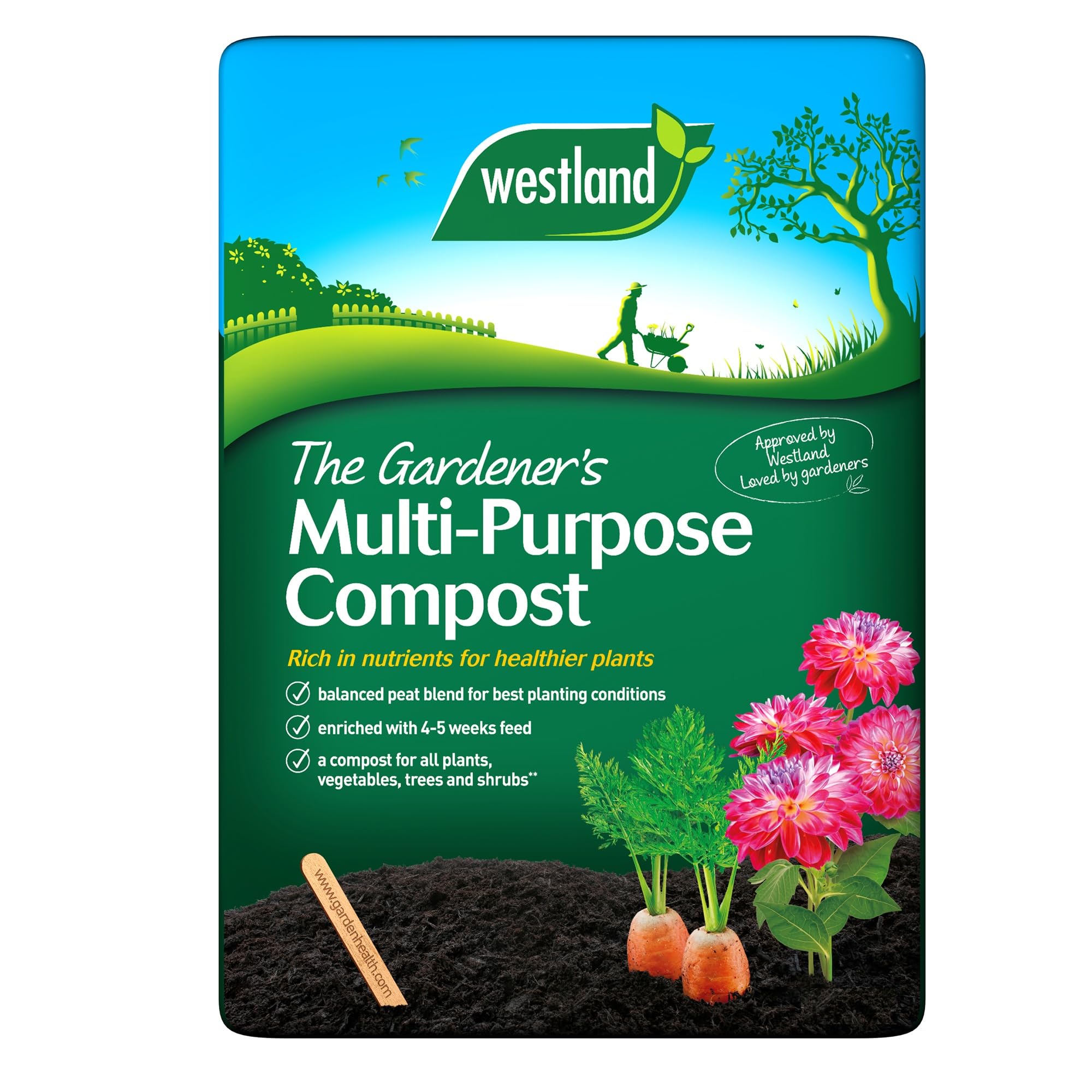 40L Multi-Purpose Compost – Gardening Soil for Indoor & Outdoor Planting, Supports Healthy Growth for Small to Large Plants - Multi-Purpose Fertilisers