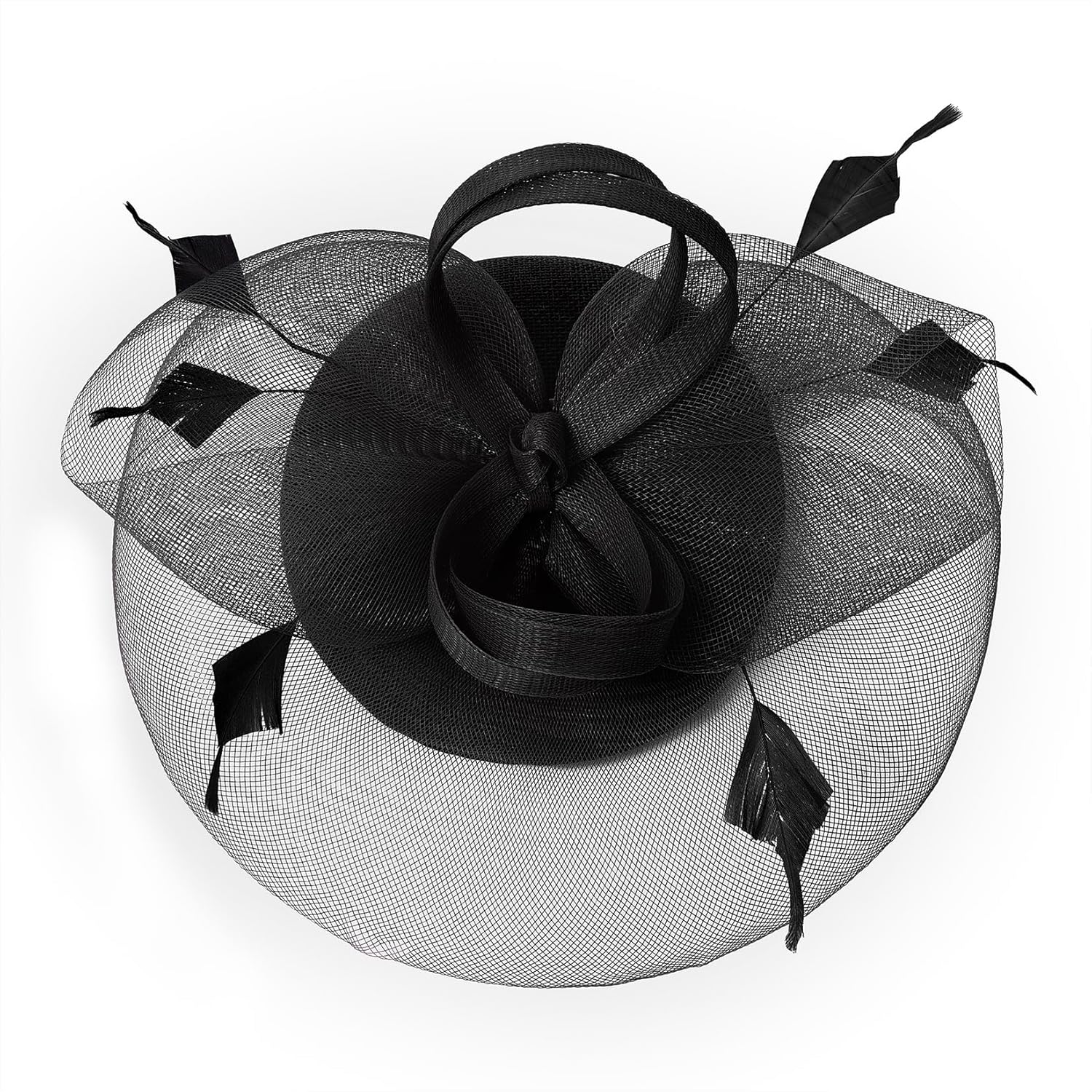 Fascinators Kentucky Hats Derby for Women 2026 Tea Party Hat with Feather Hair Clip Headwear for Wedding Church Hat - Image 3