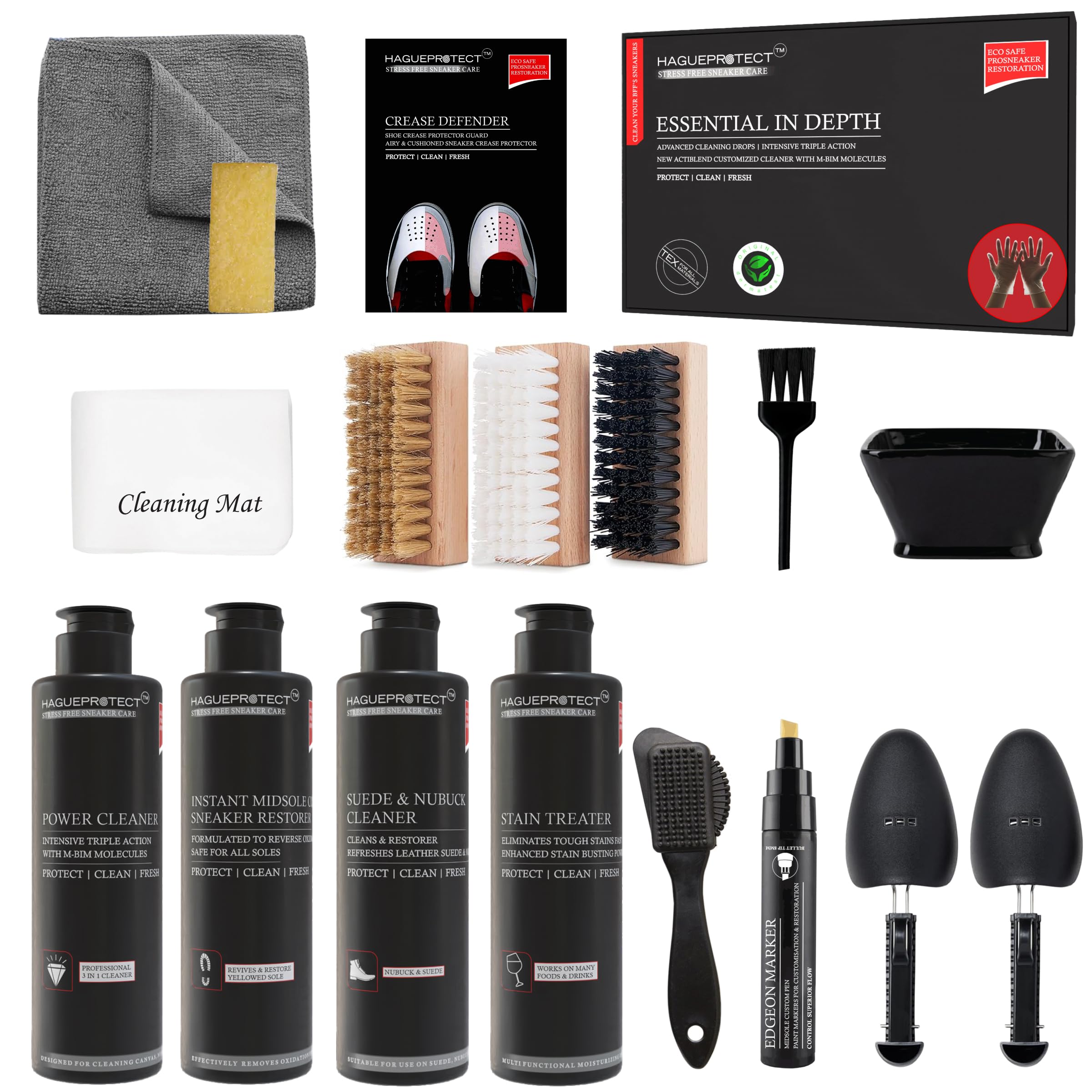 Essential Shoe Cleaning Kit | Sneaker Cleaning kit-Cleaning Solution, Brushes & More| Complete Sneaker Cleaning Kit for Sneaker Enthusiast