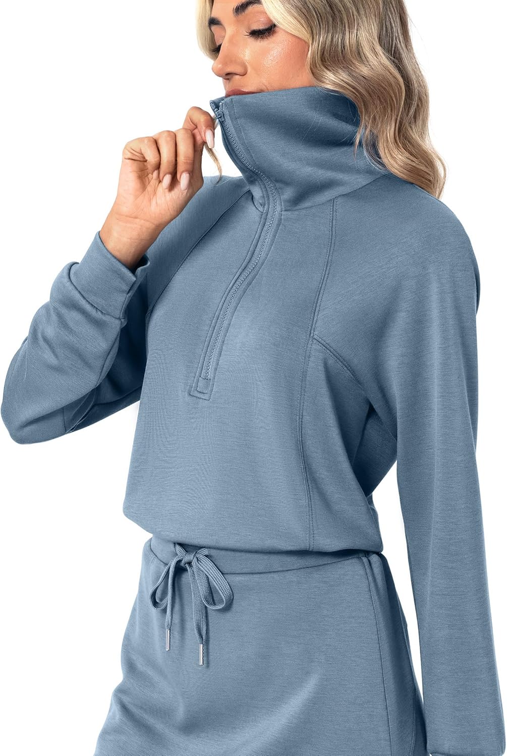 Casly Lamiit Women's 2 Piece Skirt Sets Athletic Tennis Skorts Tracksuit Half Zip Long Sleeve Sweatshirt Casual Outfits - Image 2