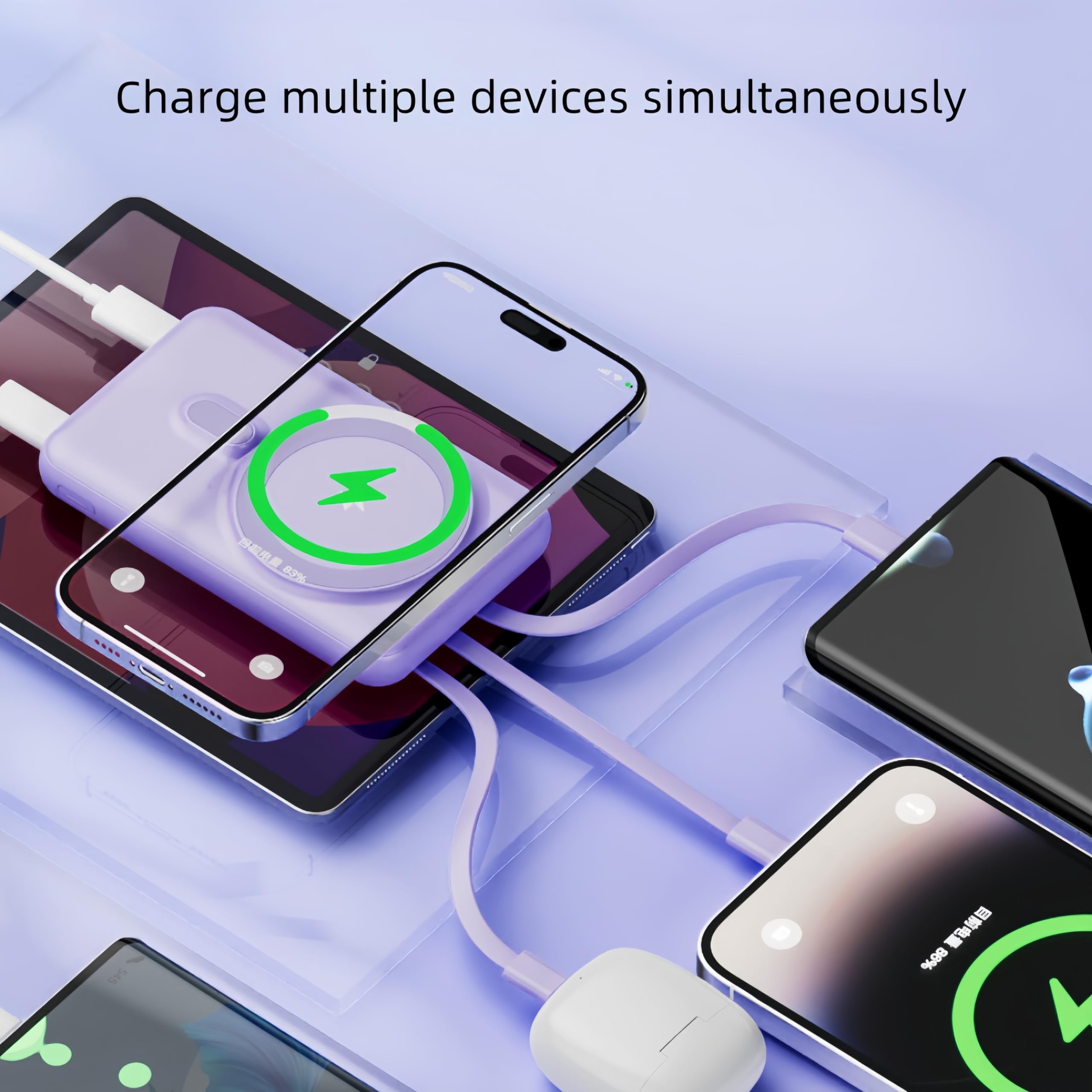 Gladgogo Power Bank Wireless Magnetica 10000 MAh - Display LED, MagSafe Per IPhone 17/16/15/14/13