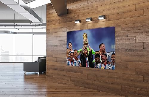 Miniatura 4 de SpiritualHands Póster de Lionel Messi, lienzo artístico de pared de Messi Argentina, carteles de fútbol de Leo Messi para dormitorio de niños,