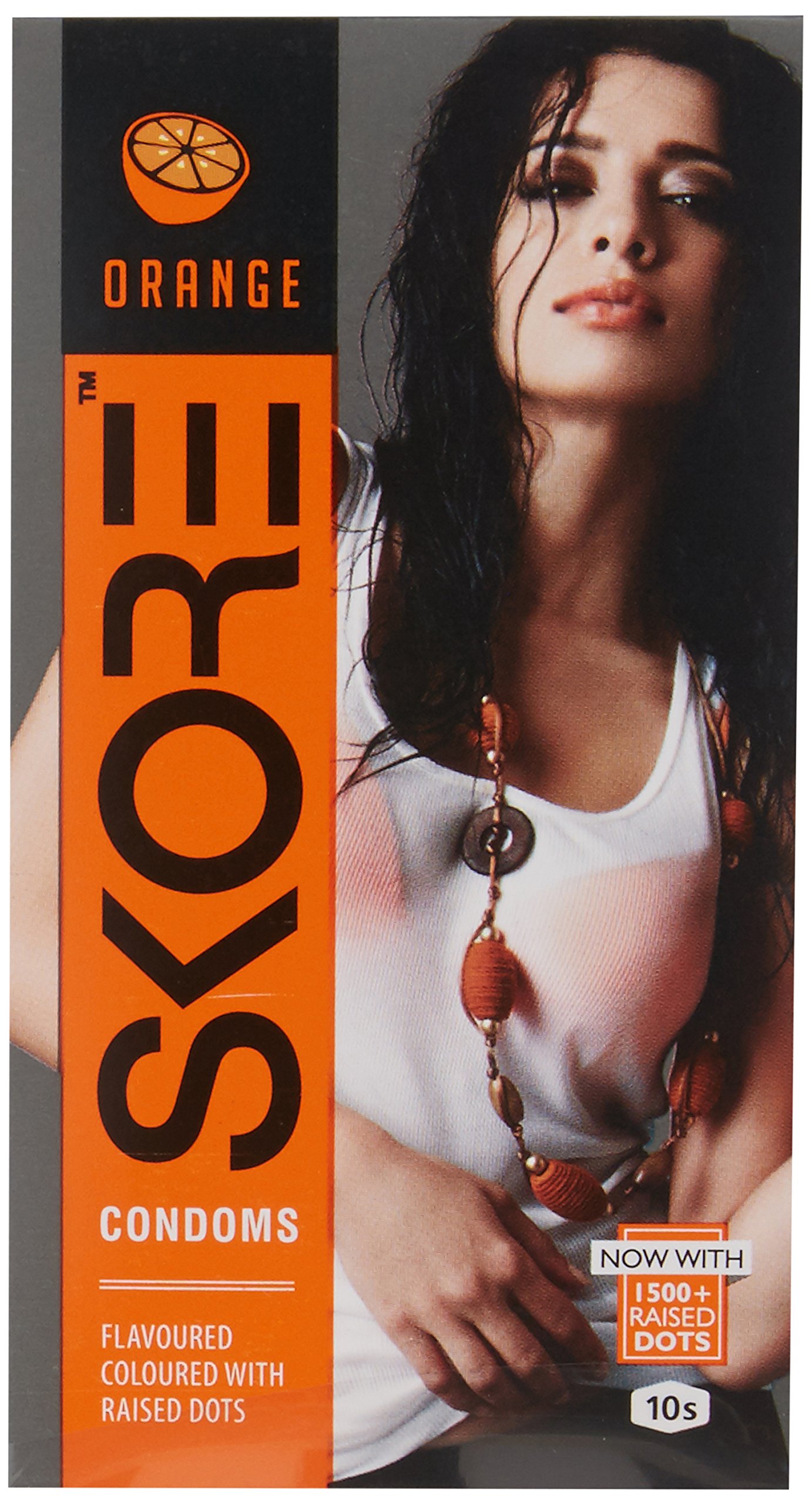 Skore Condoms - 10 Count (Pack of 7, Orange)-image-0