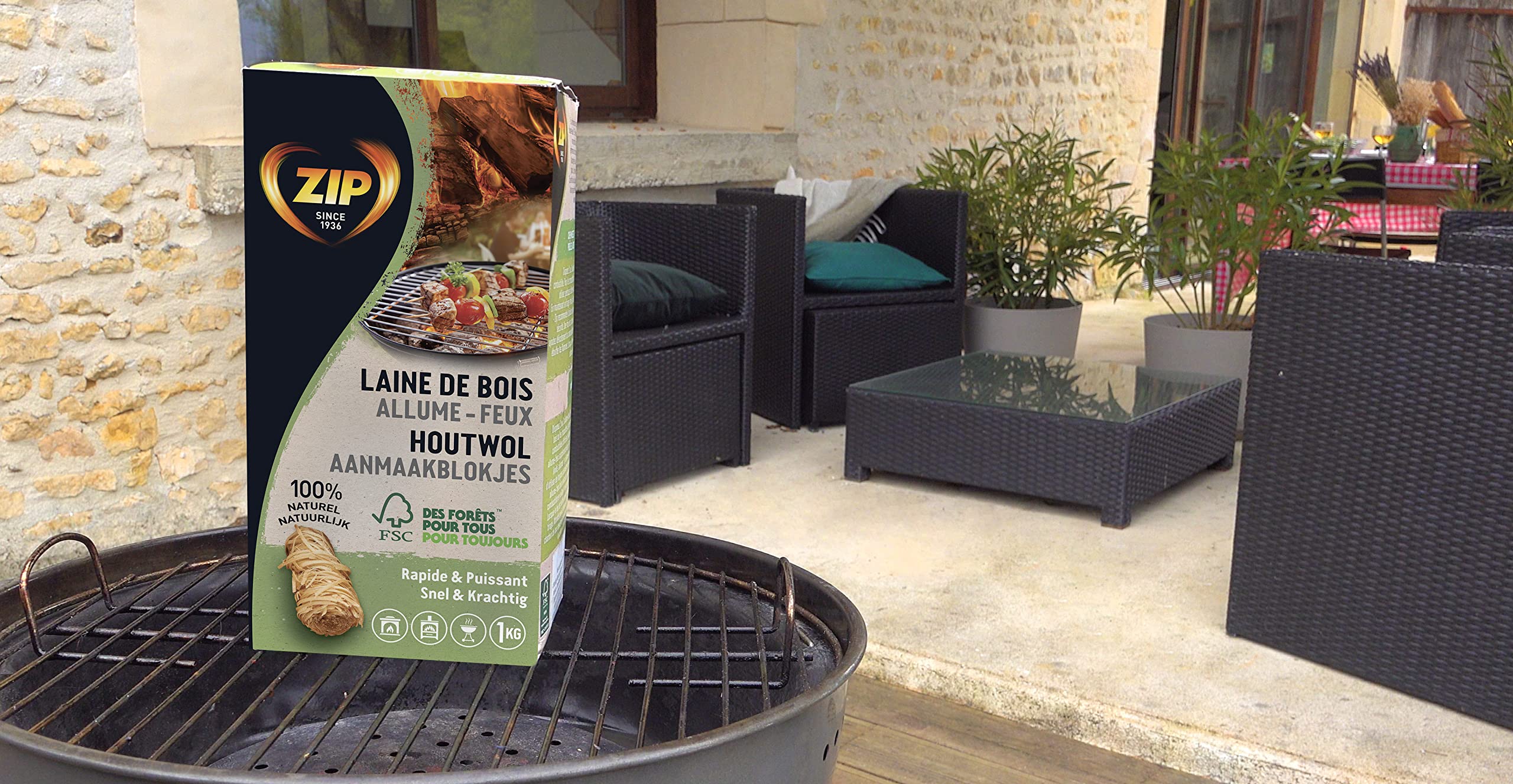 Zip Fireball Laine de bois 1 kg