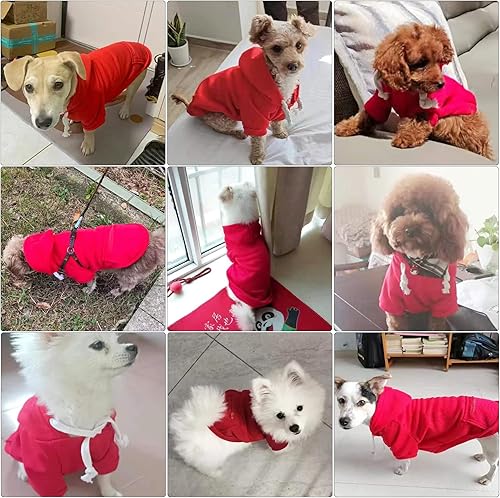 Miniatura 10 de PETCARE Sudadera con capucha para perro, suéter cálido de invierno para perro, sudaderas con capucha de forro polar suave con bolsillo, suéteres