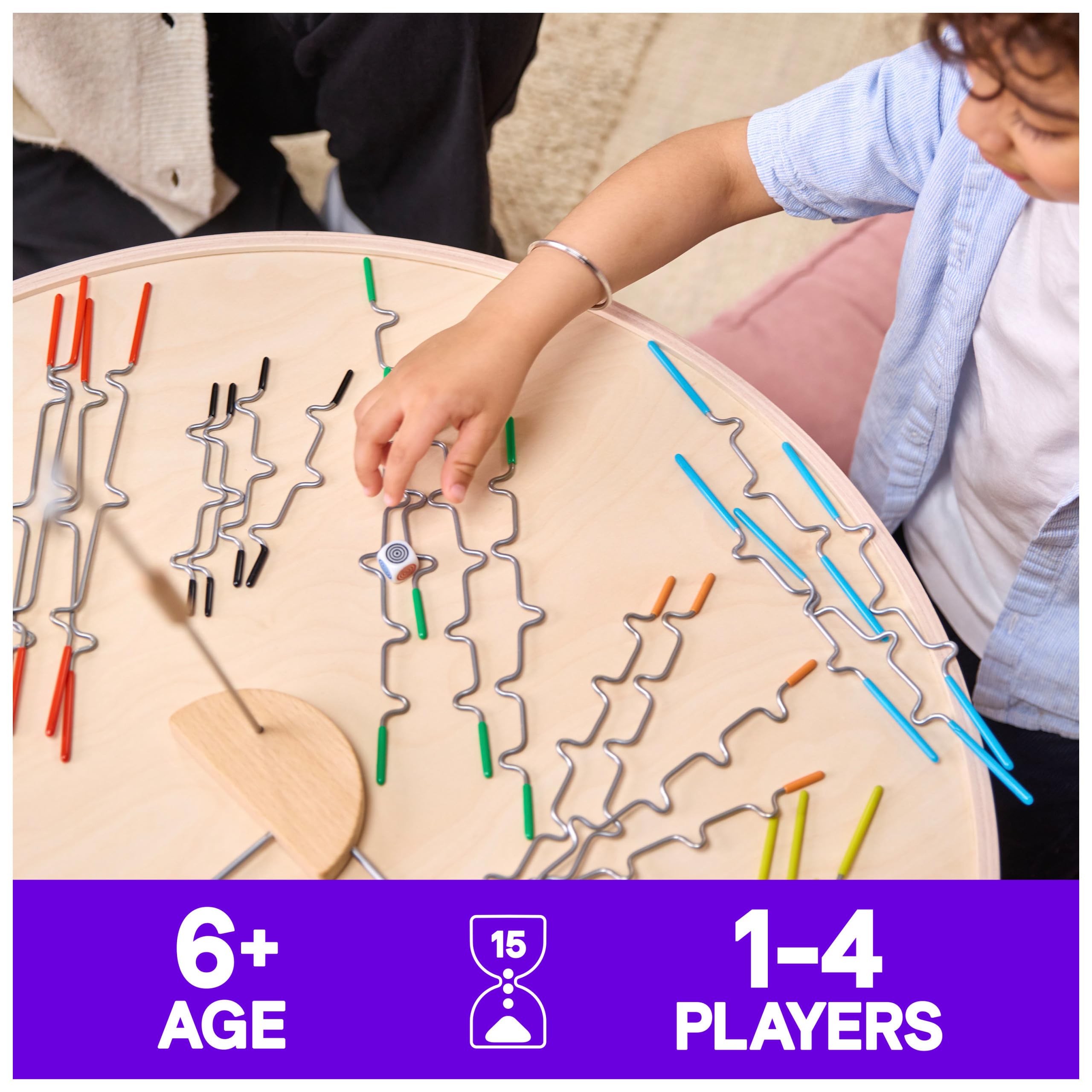 Spin Master Games, Suspend, un juego familiar de equilibrio de manos difíciles y constantes, actividad divertida para niños, adultos y noche de juego familiar, juguete de aprendizaje, 1-4 jugadores