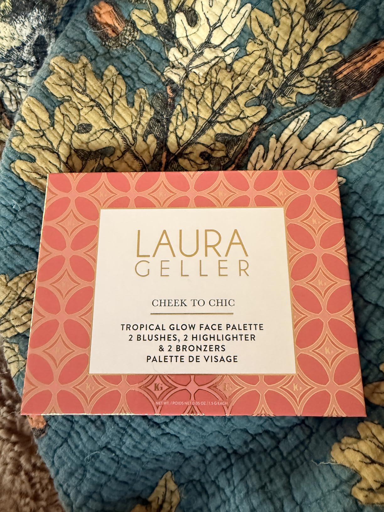 LAURA GELLER NEW YORK Cheek to Chic Tropical Glow Baked Face Palette | Includes 2 Blushes, 2 Bronzers and 2 Radiant Highlighters
