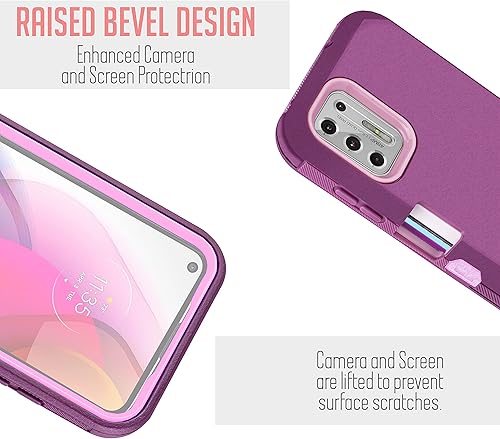Miniatura 6 de Funda compatible con Motorola Moto G Stylus 2021, resistente, a prueba de golpes, cuerpo completo, protector de pantalla integrado, con soporte y