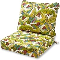 Vista 134 de Greendale Home Fashions 2-Piece Outdoor Deep Seat Cushion Set, Steel Blue Stripe