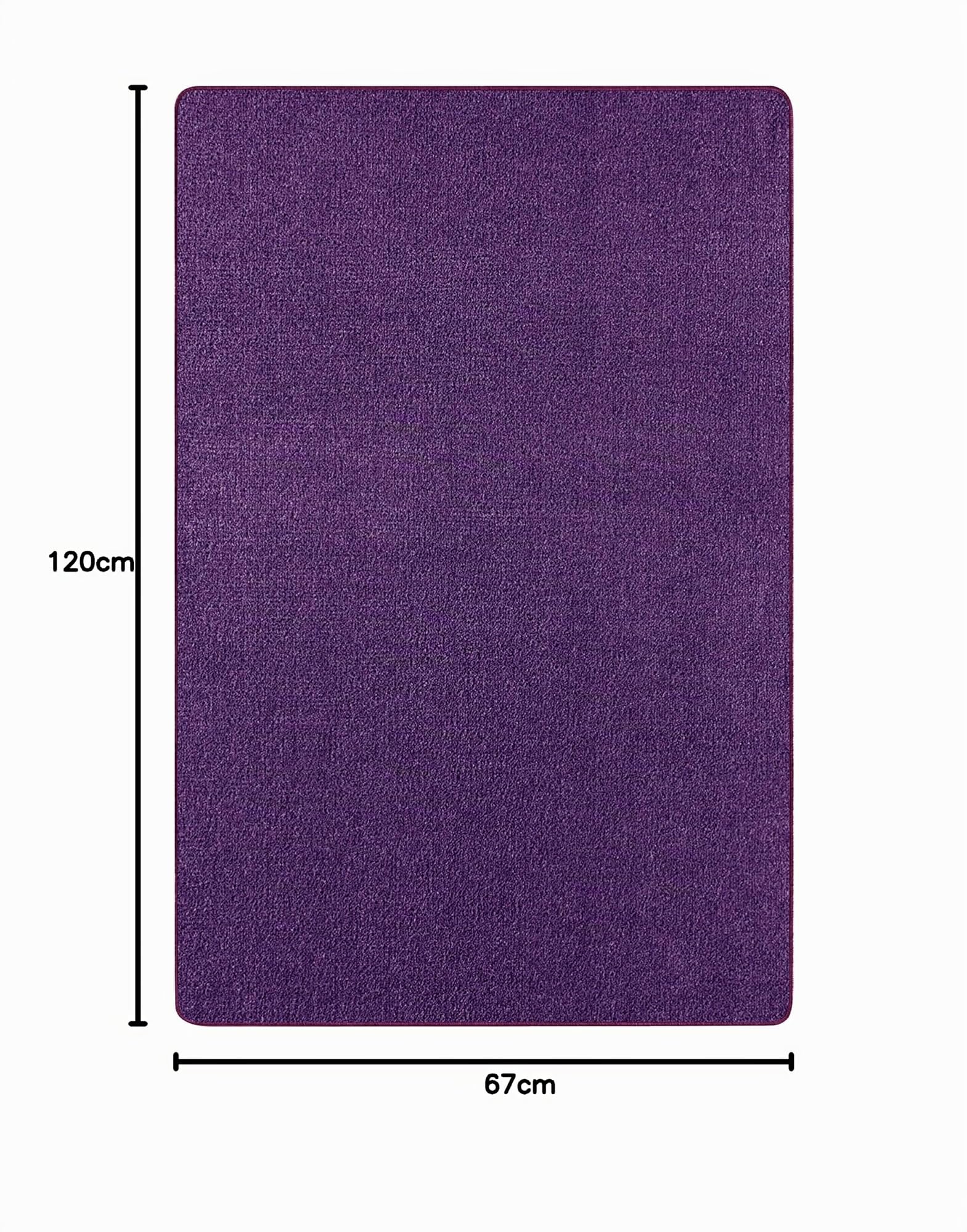 Hanse Home Nasty Läufer – Flauschiger Kurzflor Teppich Einfarbig Unifarben für Esszimmer, Wohnzimmer, Kinderzimmer, Flur, Schlafzimmer, Küche – Uni Violett, 67x120cm