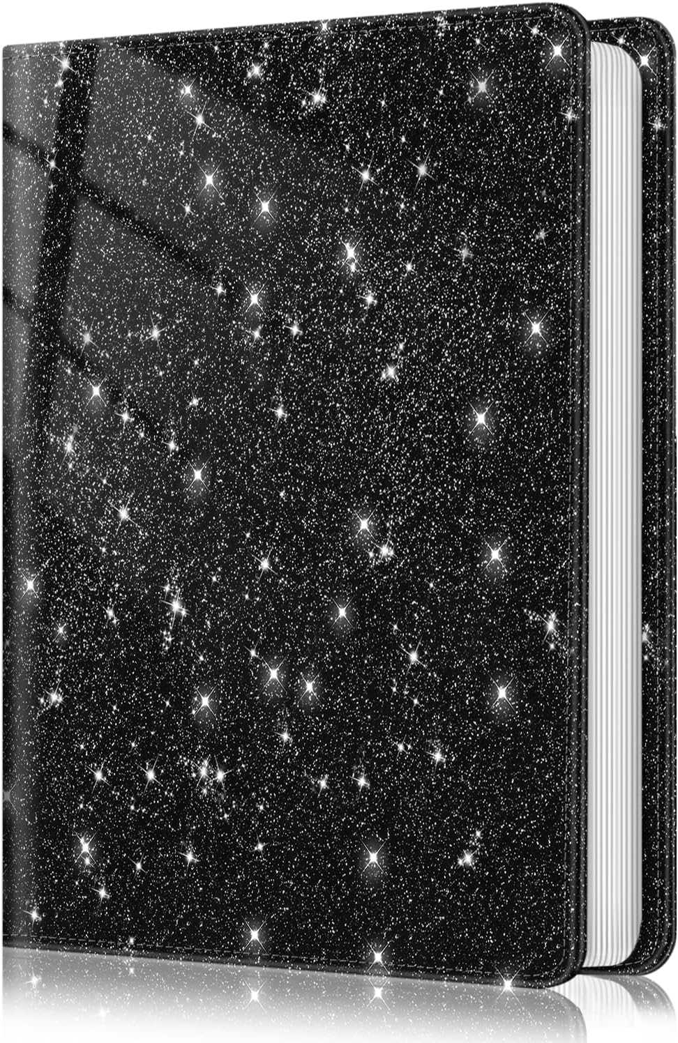 Fintie Photo Album for 4x6 Photos - 112 Pockets Vegan Leather Cover Memory Albums Book for Birthday Family Anniversary Vacation Pictures (Glittering Black)