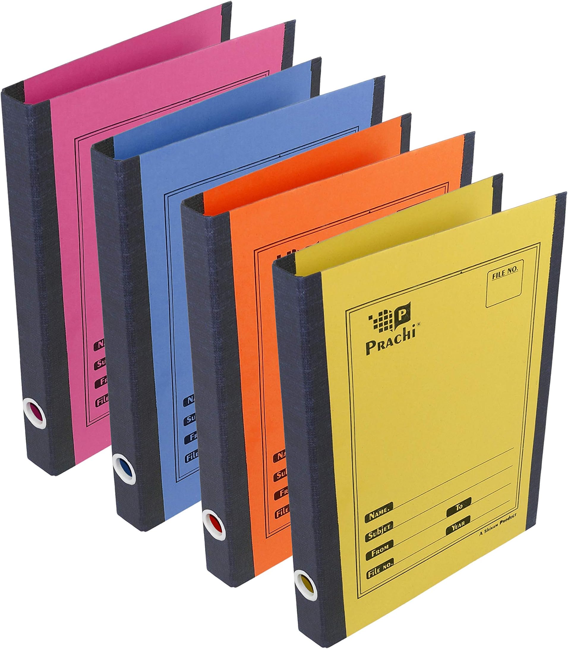 DAHSHA 4 Pack Spring Files A4 Size Paper Folder Cobra File Document Organizer Certificates Holder- Color May Vary (35 x 26 x 3.5 cm)