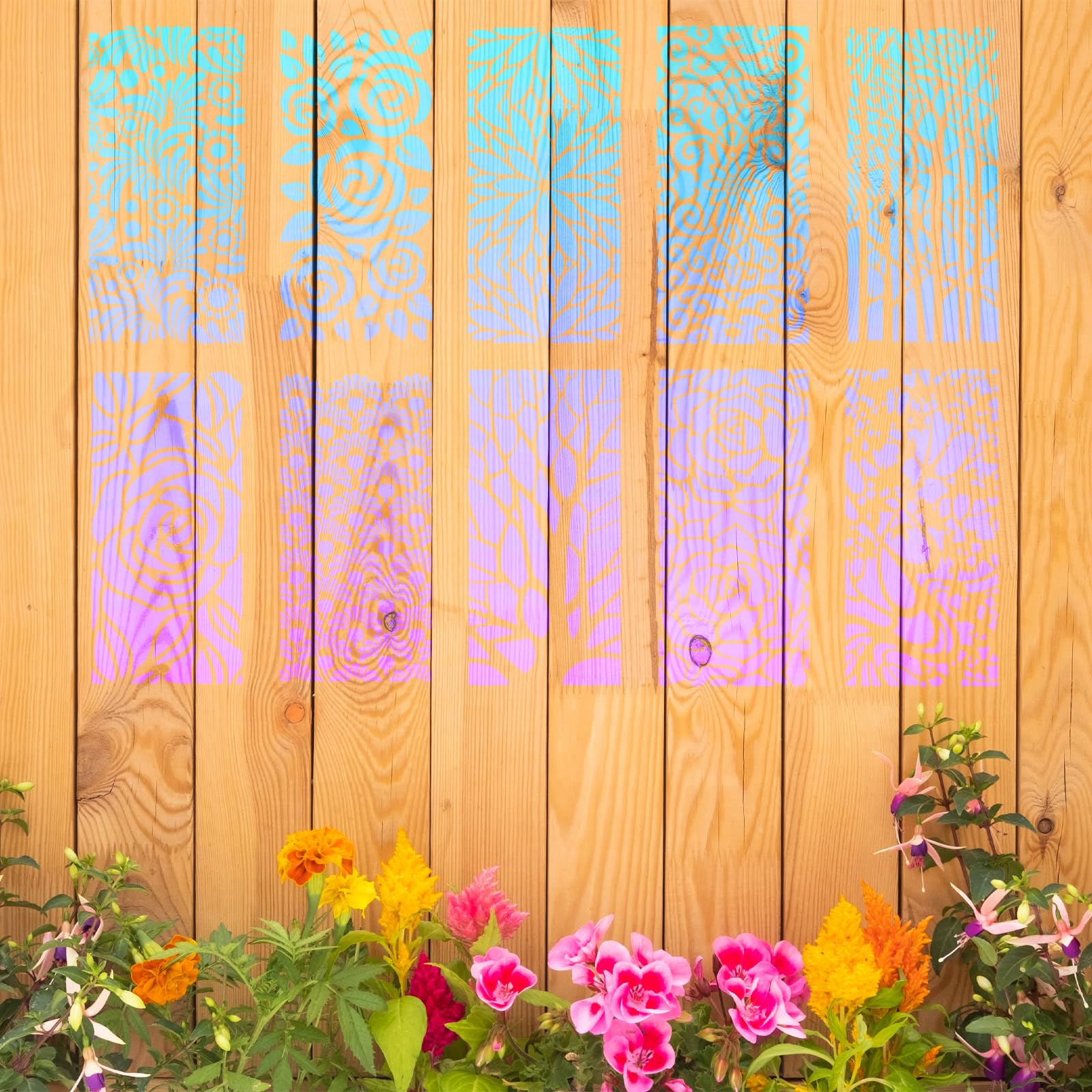 18Pcs Stencils For Crafts Painting, Reusable Cake Stencils Decorating Texture Stencil Background Stencil Leaf Floral Tree Templates For Painting On Wood Furniture Card Canvas Paper Scrapbook