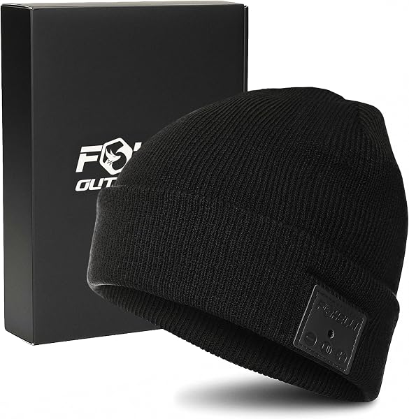 Foxelli Bluetooth Beanie Hat – 15-Hour Battery, Built-in Mic, Fully Washable, Perfect Tech Gift for Men & Women