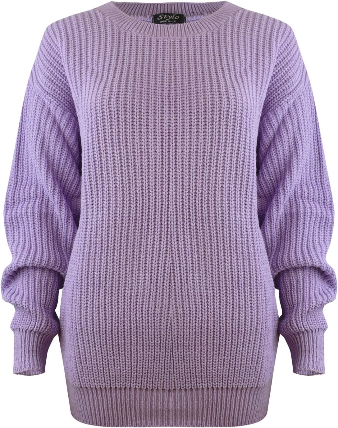 SA FashionsOversized New Ladies Womens Chunky Baggy Jumper Knitted Sweater Thick Top S-XXL 8-22