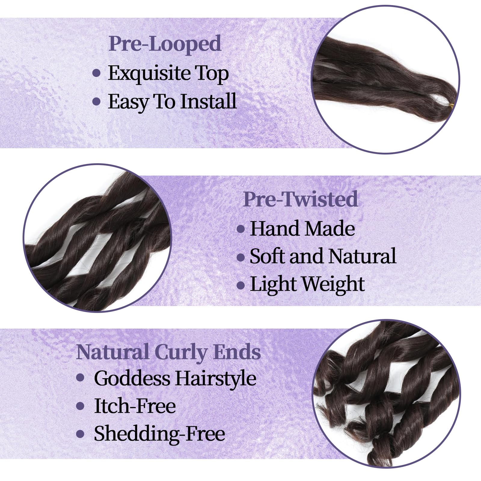 18 Inch French Curls Braiding Hair 8 Packs Spanish Curly Braids Pre Stretched Loose Wave Soft French Curl Synthetic Braiding Hair Extensions for Women (4#, 18 Inch (Pack of 8))