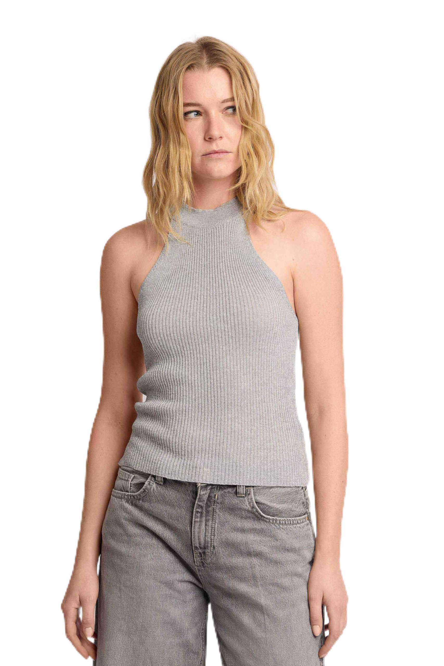 Kocca P26PTP8608ABUN0000 Débardeur à col américain pour femme, couleur unie