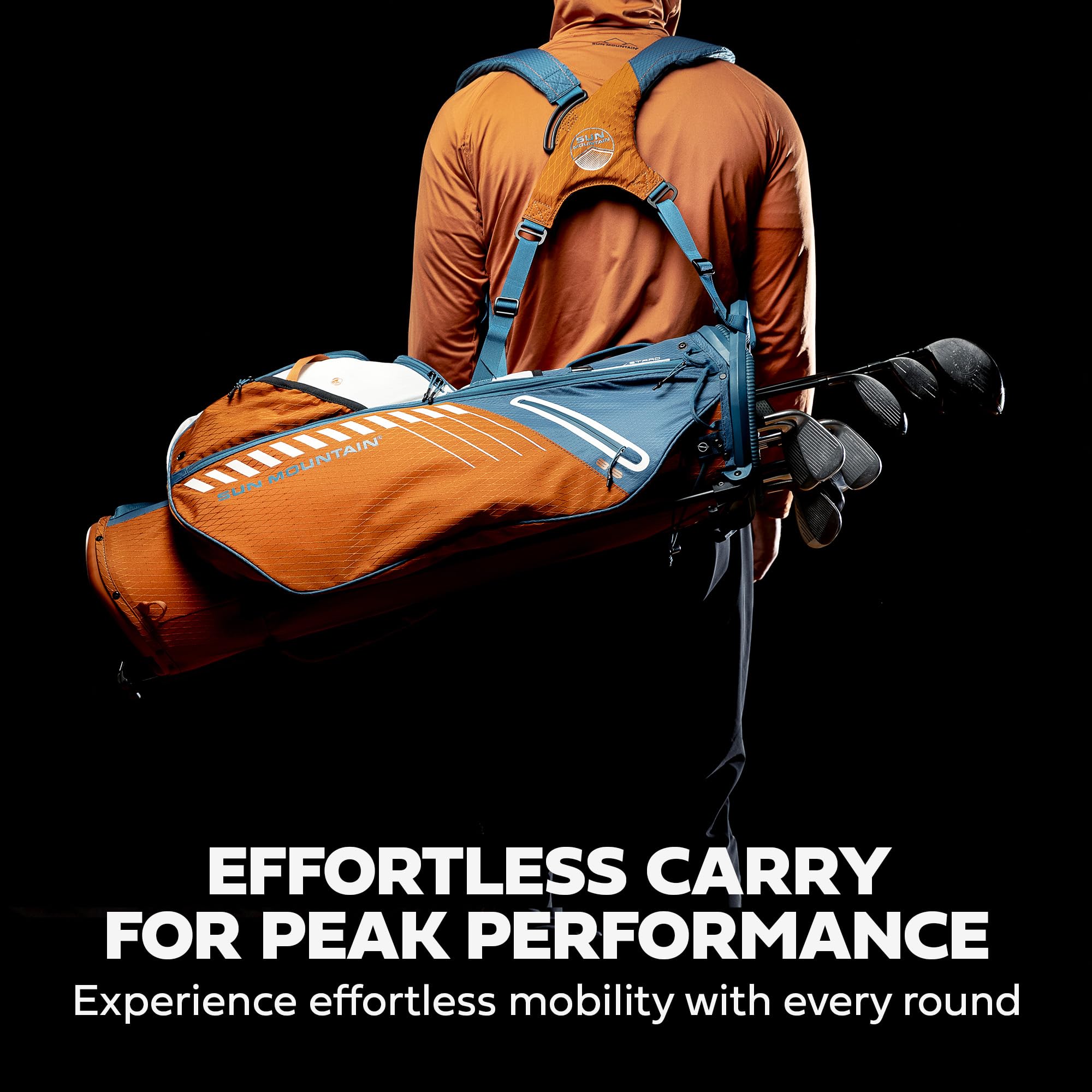 Sun Mountain 2025 4.5LS 14-Way VLO Bag - Prime Organization with Our 14 Way Golf Stand Bag - Lightweight Golf Club Bag with Full-Length Pockets and Adjustable Straps for Enhanced Carrying Ease - Navy