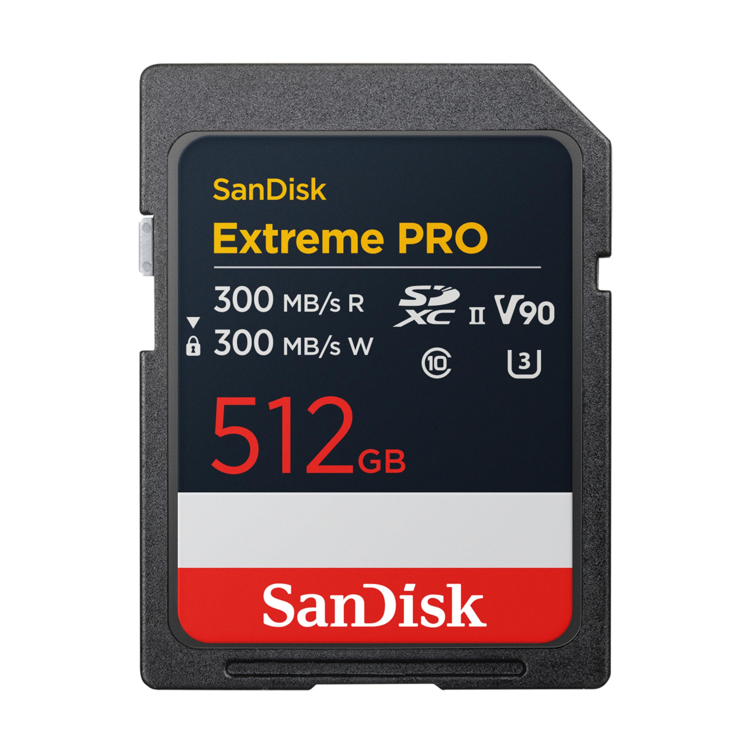SanDisk Extreme PRO SDXC UHS-II Speicherkarte, 512 GB, V90 (bis zu 300 MB/s)