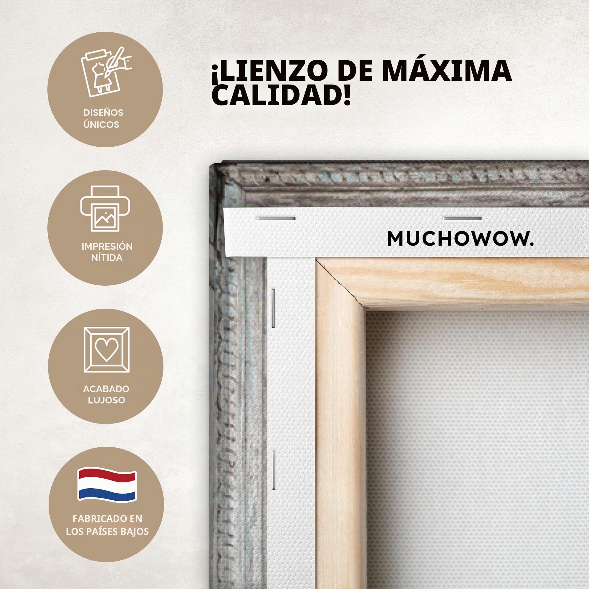MuchoWow© Laminas Cuadros de Salon para Dormitorio 80x120 cm Lienzos Decoración Pared Cuadro Habitacion Decoracion Playa - Tropical - Mar - Vista desde la ventana