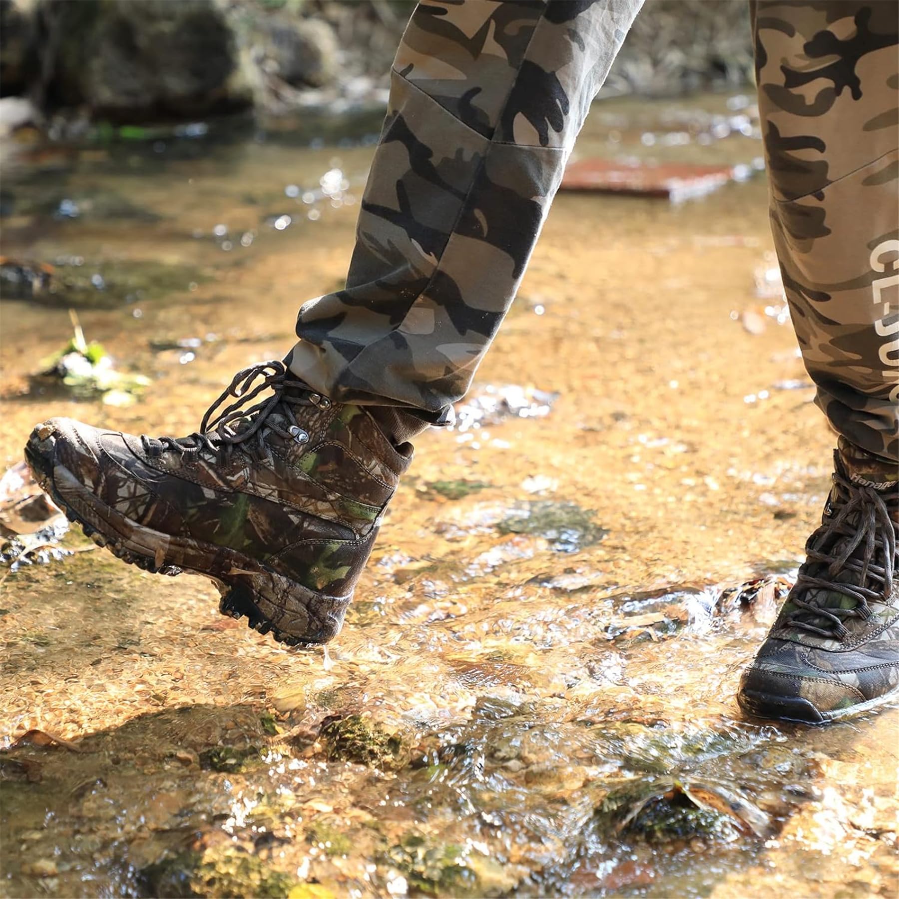 SANANG Scarponcini da Trekking Mimetici a Media Altezza da Uomo per Escursioni All'aperto, Scarpe da Trekking Leggere e Comode da Donna